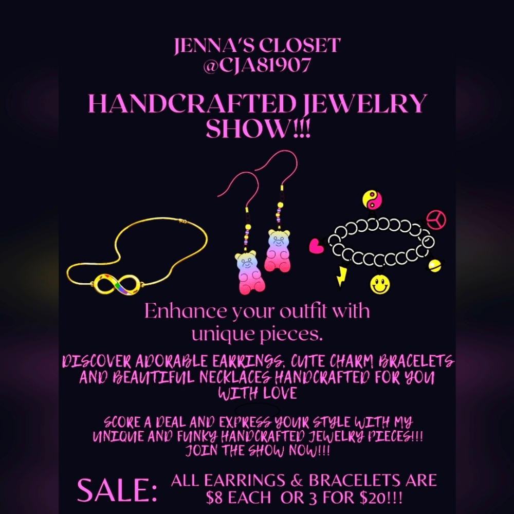 930PM Handcrafted Jewelry Earrings SALE: 3/$20 OR 4/$25